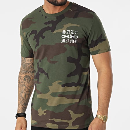 Sale Môme Paris - Camiseta Crowbar Camuflaje Verde Caqui Blanco