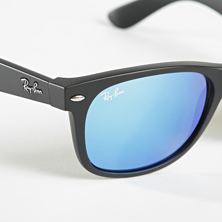 Ray-Ban - Nuovi occhiali da sole Wayfarer Flash RB2132 Nero Blu