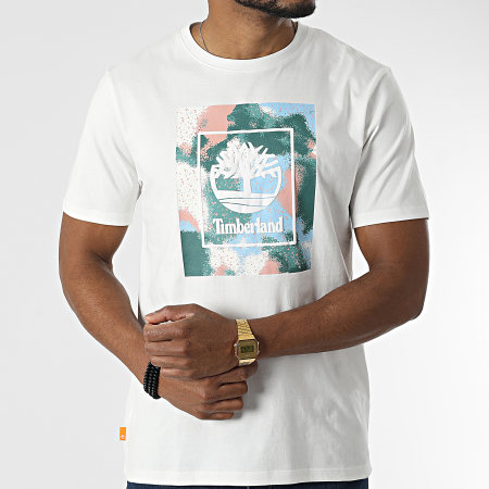 Timberland - Tee Shirt Seasonal Stack Logo A29VZ Blanc