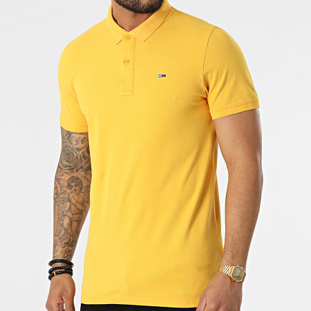 Tommy Jeans - Polo Manches Courtes Solid Stretch 2219 Jaune