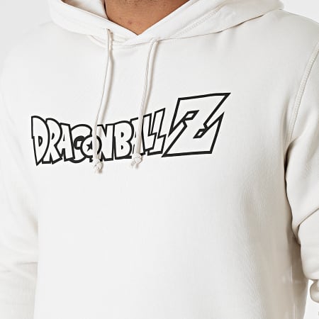 Dragon Ball Z - Sweat Capuche Logo Beige Vintage Noir