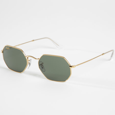 Ray-Ban - Gafas de Sol Octagonales RB3556 Oro Verde