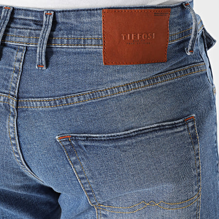 Tiffosi - Pantalones cortos vaqueros ajustados 10044770 Denim azul