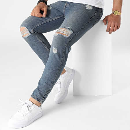 Black Industry - 1208 Jeans slim in denim blu