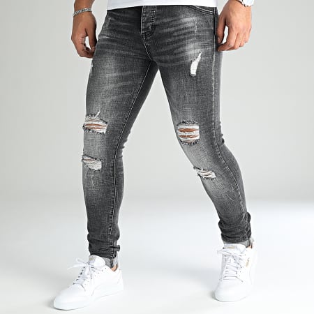 LBO - Jeans Skinny Fit Rotos 0046 Denim Negro