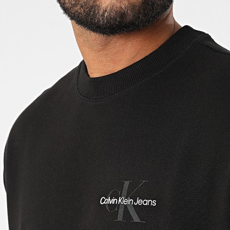 Calvin Klein Jeans - Sweat Crewneck Monogram Logo 9699 Noir