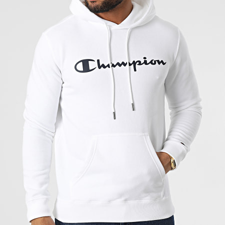 Champion - Felpa con cappuccio 217142 Bianco