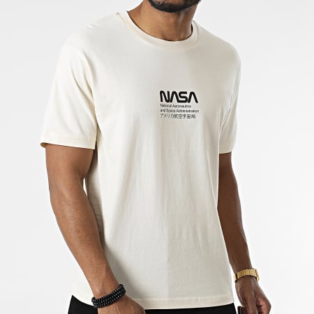 NASA - Tee Shirt Oversize Large Small Admin Beige