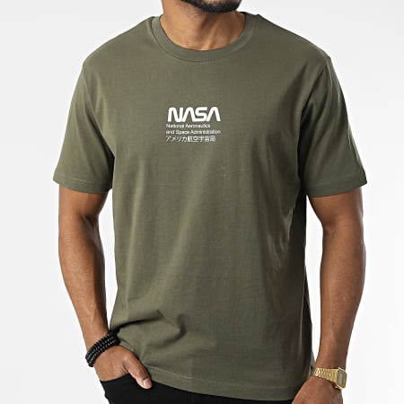 NASA - Tee Shirt Oversize Large Small Admin Vert Kaki