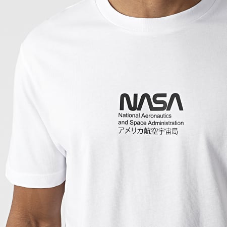 NASA - Tee Shirt Oversize Large Small Admin Blanc Noir