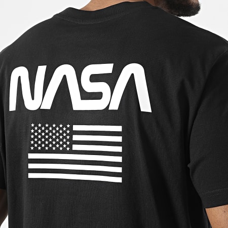 NASA - Maglietta oversize con bandiera grande, nera