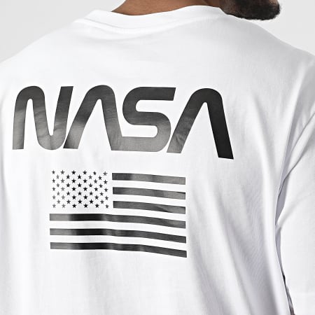 NASA - Maglietta oversize con bandiera grande, bianca