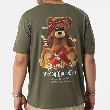 Teddy Yacht Club - Tee Shirt Oversize Large Cash Gun Vert Kaki