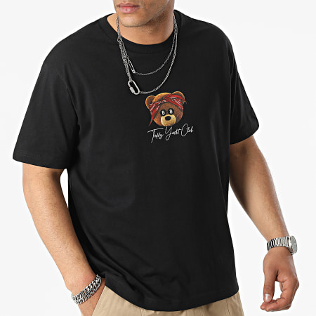 Teddy Yacht Club - Tee Shirt Oversize Large Cash Gun Noir
