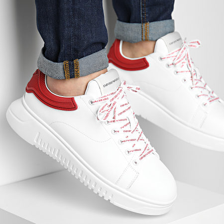 Emporio Armani - Sneakers X4X264 XN191 Bianco Rosso