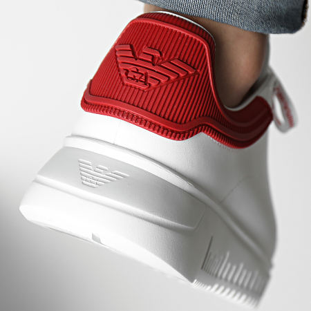 Emporio Armani - Sneakers X4X264 XN191 Bianco Rosso
