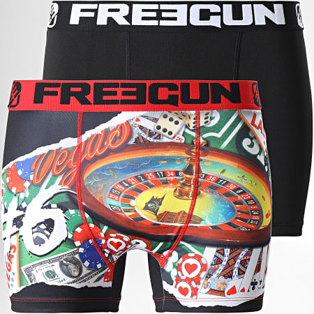 Freegun - Pack De 2 Boxers Vegas Negro