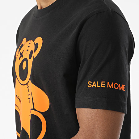 Sale Mome - Tee Shirt Oversize Large Nounours Noir Orange