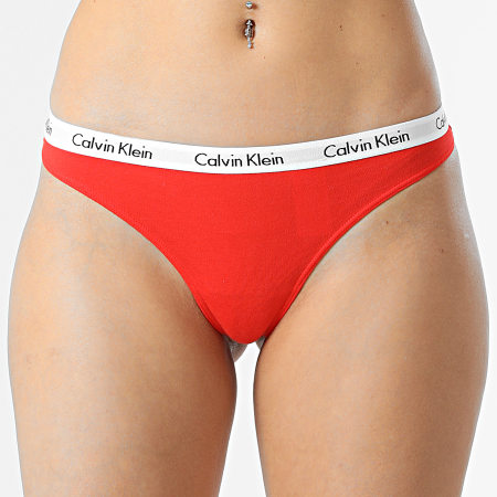 Red Calvin String Calvin Klein Rouge Calvin Klein Lot De Strings