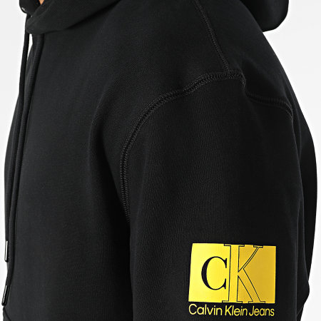 Calvin Klein Jeans - Sweat Capuche Two Tone Monogram 0608 Noir