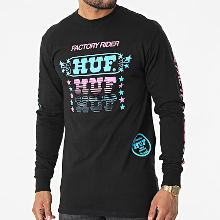 HUF - Tee Shirt A Manches Longues Factory Rider TS01626 Noir