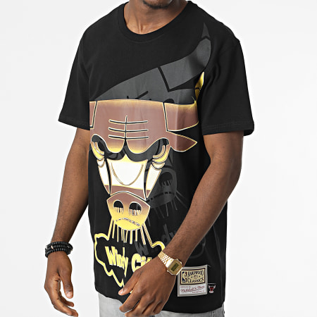 Mitchell And Ness - Tee Shirt Oversize NBA Big Face Chicago Bulls Noir