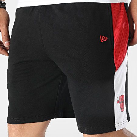 New Era - NBA Pantaloncini da jogging con pannello laterale Chicago Bulls 13116163 Nero