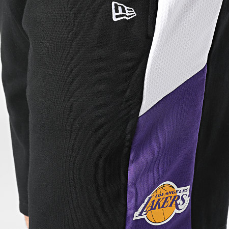 New Era - NBA Pantaloncini da jogging con pannello laterale Los Angeles Lakers 13116162 Nero