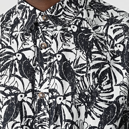 Tom Tailor - Camicia a maniche corte 1031036-XX-10 Bianco Blu Navy Floreale