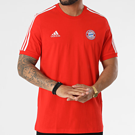 Adidas Sportswear - Maglietta FC Bayern DNA 3 Stripes Rosso HF1361