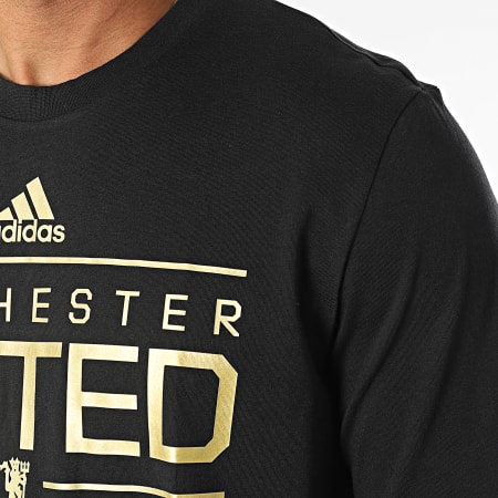 Adidas Sportswear - Maglietta del Manchester United FC HG1246 Nero Oro