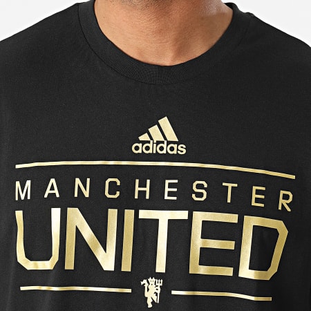 Adidas Sportswear - Maglietta del Manchester United FC HG1246 Nero Oro