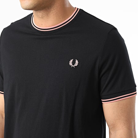 Fred Perry - Tee Shirt Twin Tipped M1588 Noir Rose