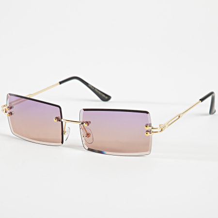 Frilivin - Gafas de sol Gradiente Marrón Violeta Dorado