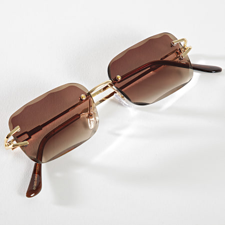 Frilivin - Gafas de sol marrón dorado