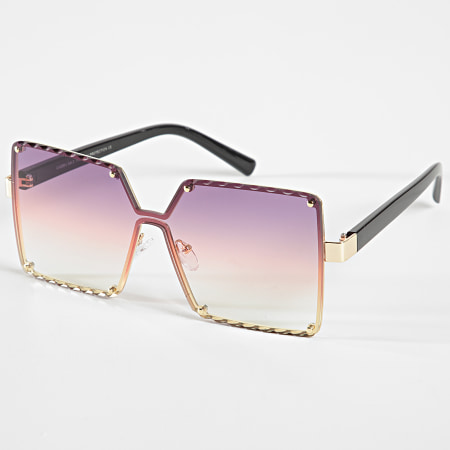 Frilivin - Gafas de sol Gradiente Violeta Dorado