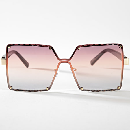 Frilivin - Gafas de sol degradado rosa dorado