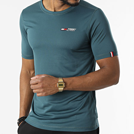 Tommy Hilfiger - Tee Shirt Essentials Training Big Logo 2737 Bleu Pétrole