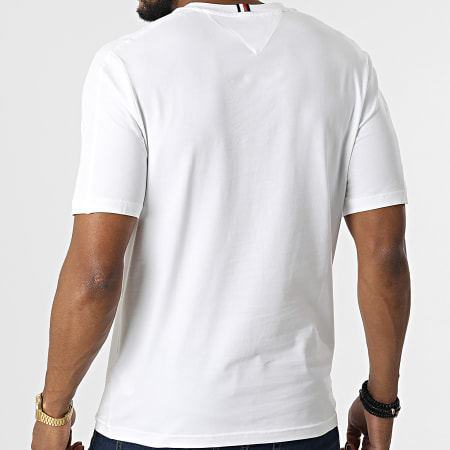 Tommy Hilfiger - Tee Shirt A Bandes Global Stripe 5288 Blanc