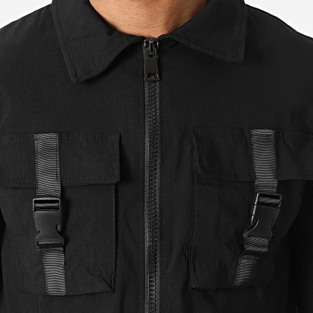 Uniplay - UP-ES-87 Set giacca e pantaloni da jogging neri con zip