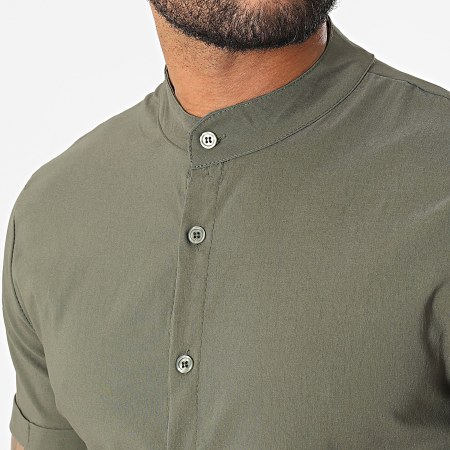 Uniplay - Camisa Cuello Mao Manga Corta UP-C115 Verde Caqui