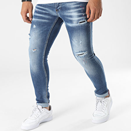 Uniplay - 697 Jeans skinny in denim blu