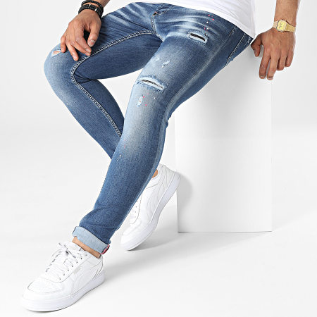 Uniplay - 697 Jeans skinny in denim blu
