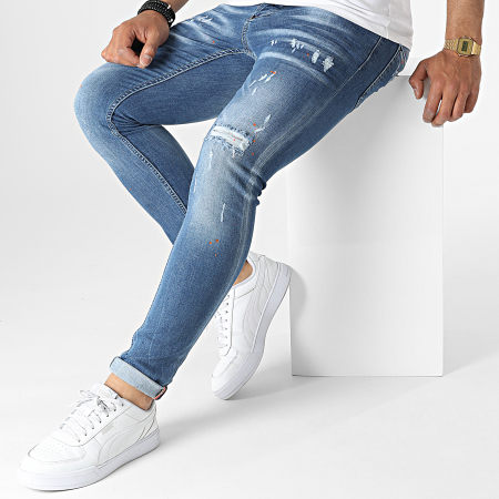Uniplay - 698 Jeans skinny in denim blu