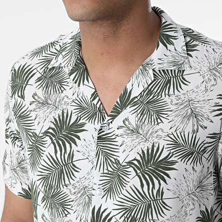 Armita - Camicia a maniche corte CH-5197 Bianco Verde Khaki Floreale