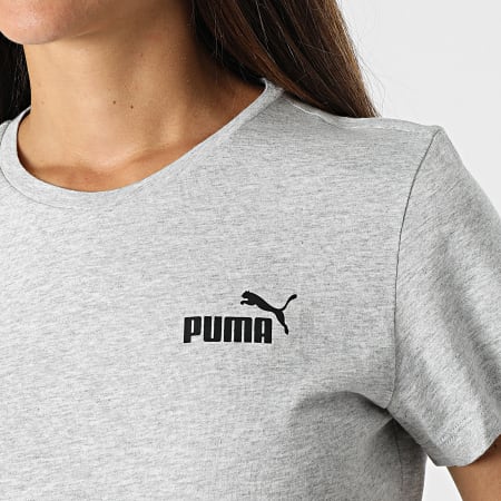 Puma - Camiseta Mujer 586776 Gris Jaspeado