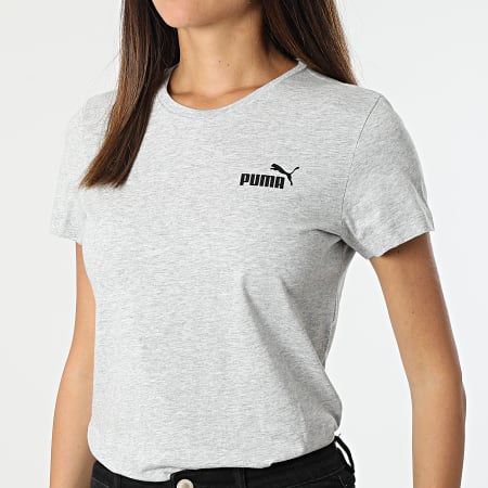 Puma - Camiseta Mujer 586776 Gris Jaspeado