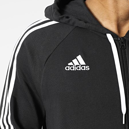 Adidas Sportswear - Sweat Zippé Capuche A Bandes Juventus DNA HD8875 Noir