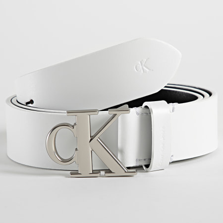 Calvin Klein - Ceinture Round Mono Plaque 9532 Blanc