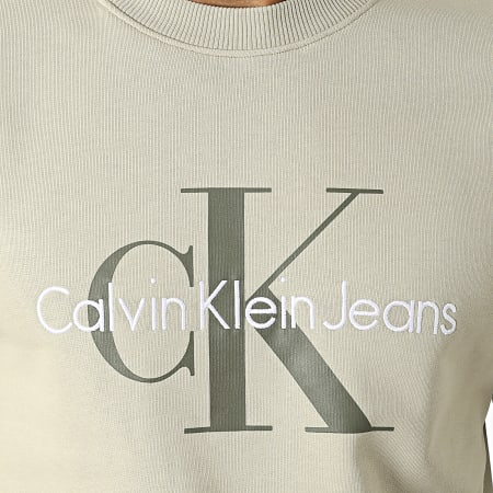 Calvin Klein - Sudadera de cuello redondo con monograma de temporada 0903 Beige